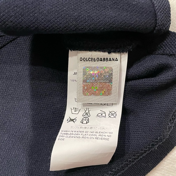 NWT Dolce & Gabbana Boys Navy Polo Shirt - Picture 2 of 3